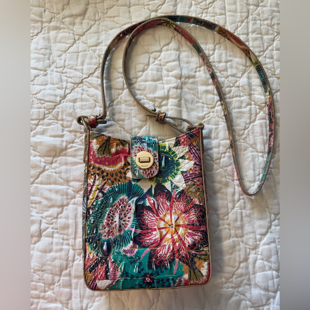 Brahmin Multicolor Floral Crossbody Bag